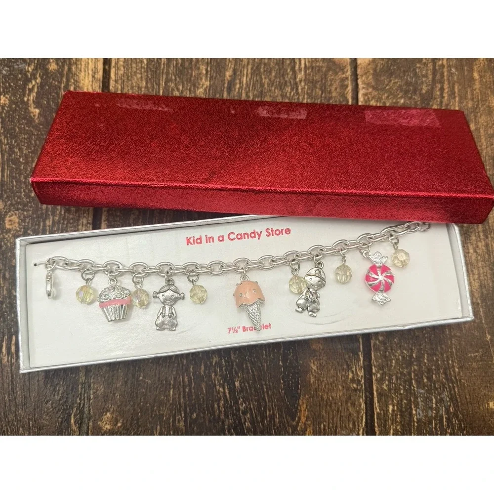NEW Sweet Treat Charm Bracelet Kid In A Candy Store Retro Style, Gift